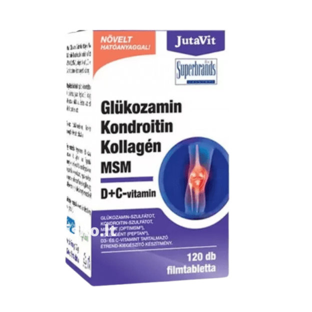 Maisto papildas Gliukozaminas + Chondroitinas + MSM + Kolagenas + Vitaminai C ir D, 60 tab.