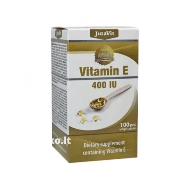 Maisto papildas JUTAVIT VITAMINAS E 400 TV, 100 kap.