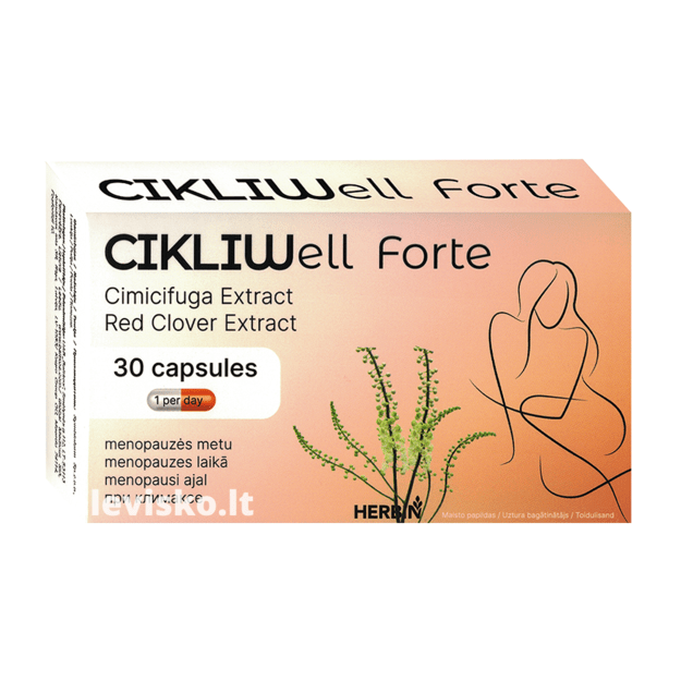 Maisto papildas CIKLIWell Forte menopauzei, 30 kap.