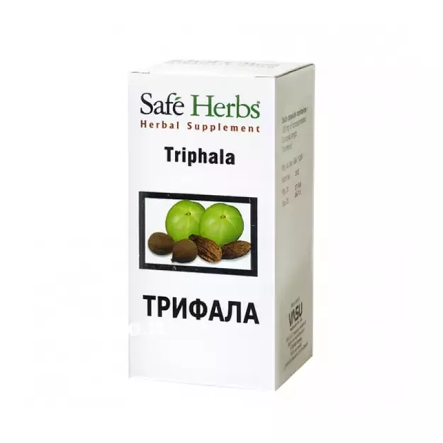 Maisto papildas TRIPHALA, 60 kap.