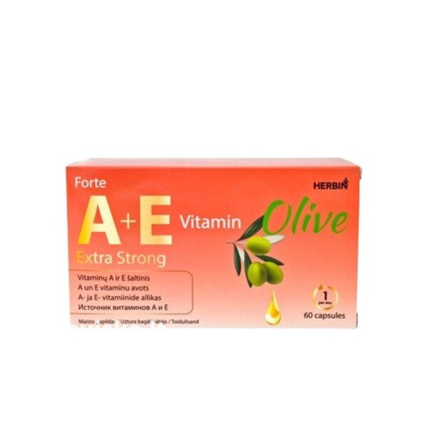 Vitaminai A + E Olive Forte Extra Strong, 60 kap.