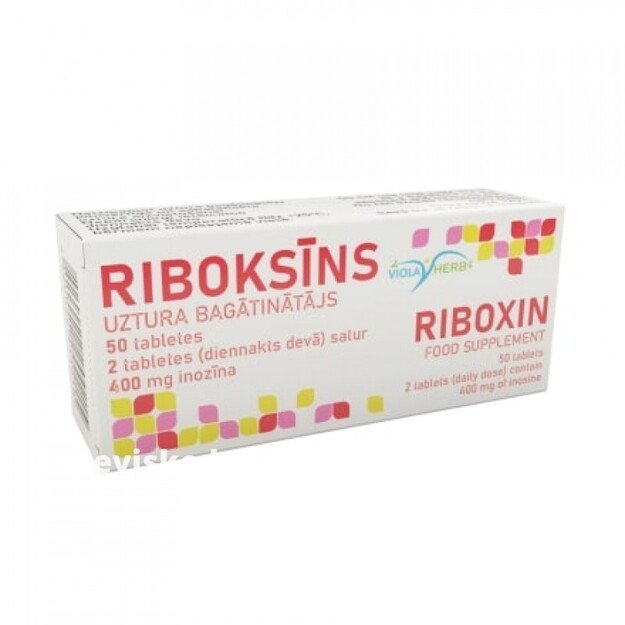 Maisto papildas RIBOKSINAS (Inozinas) 200 mg, 50 tab.