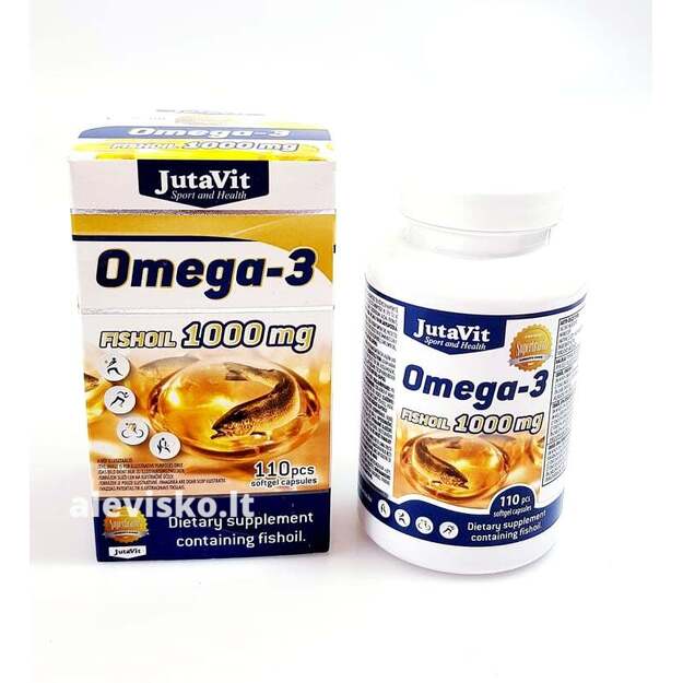 Maisto papildas Omega-3 1000 mg Jutavit 110 kap. 