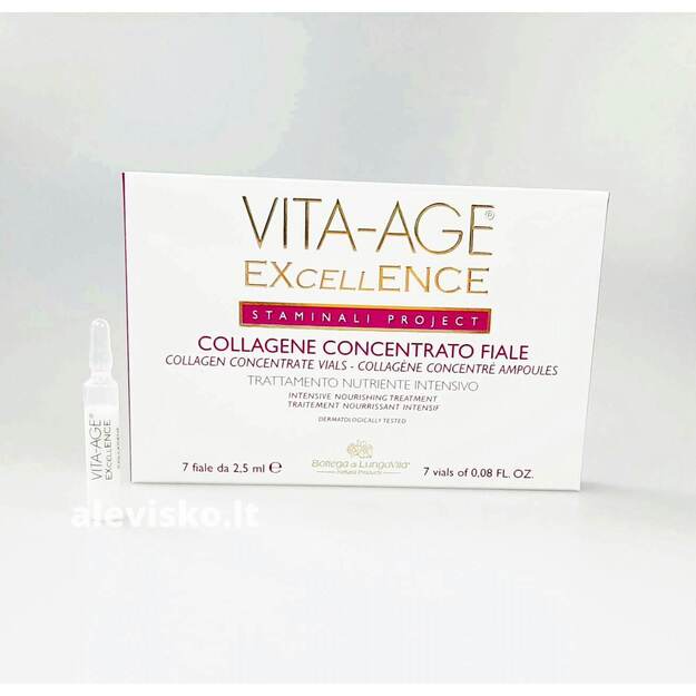 VITA-AGE EXCELLENCE kolageno koncentratas veido, kaklo, dekoltė, 7 ampulės