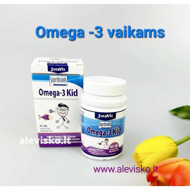 Maisto papildai Omega-3 Kid Jutavit, 45 kapsulės