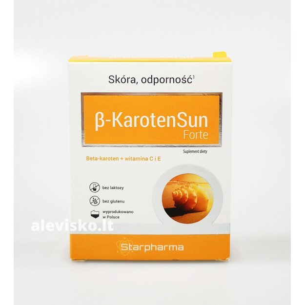 Maisto papildas B-Karoten Sun Forte, 30 tab.