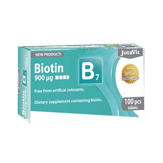 Vitaminas B7 biotinas 900 mg, 100 tablečių