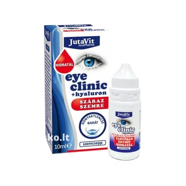 Drėkinamieji akių lašai su hialuronu, 10 ml.