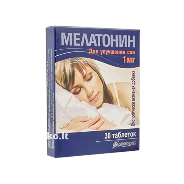 Maisto papildas miegui Melatoninas 1 mg,  30 tab. 